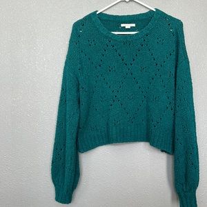 American Eagle Green Knit Sweater Size Small